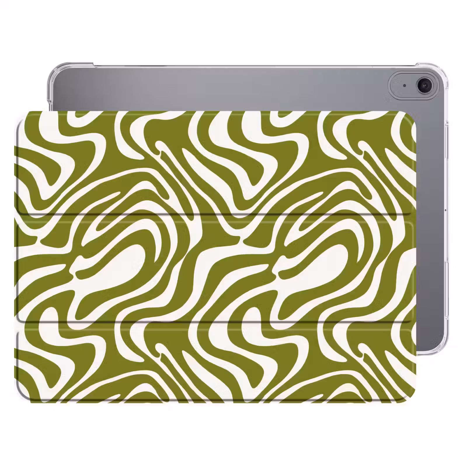 iPad hoes - Lijnpatroon - Groen - Organisch — 1
