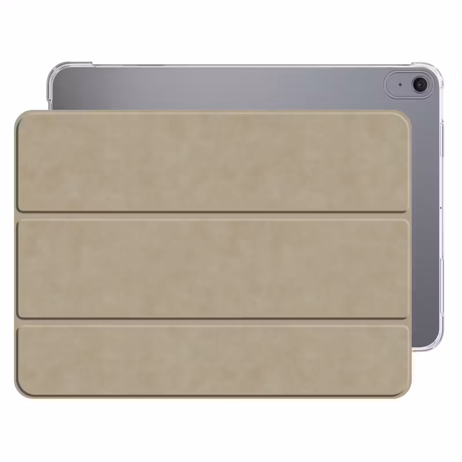 iPad hoes - Taupekleur - Gewolkt textuur - Natuurlijk — 1