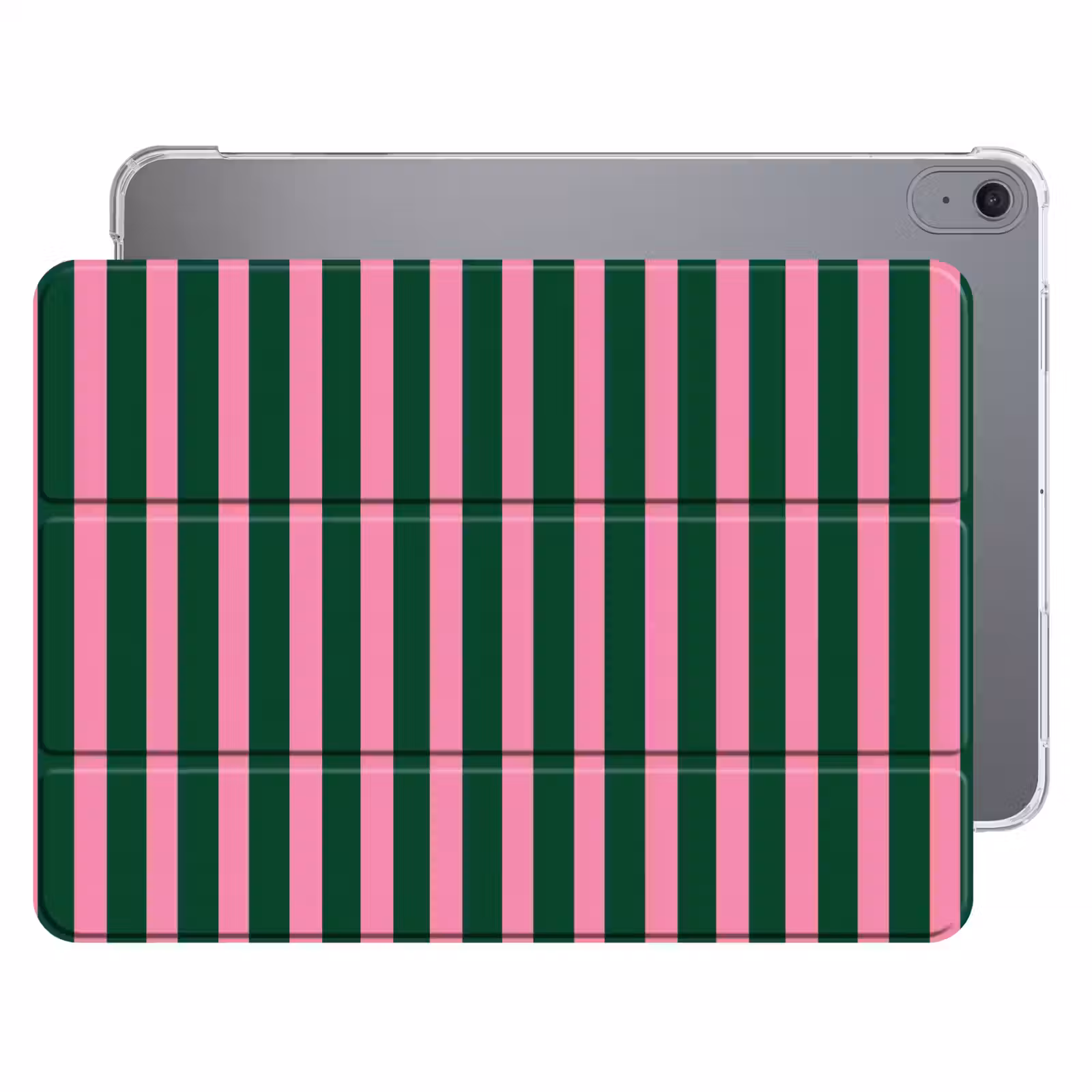 iPad hoes - Verticale strepen - Groen - Roze — 1
