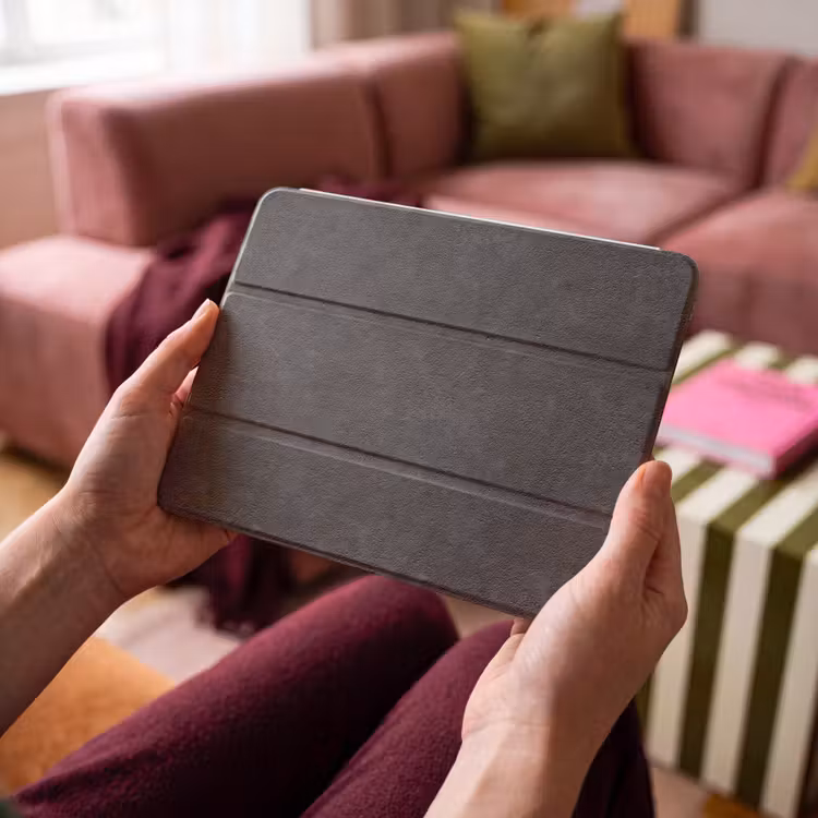 iPad hoes - Donkergrijs - Asfaltstructuur - Ruw — 4