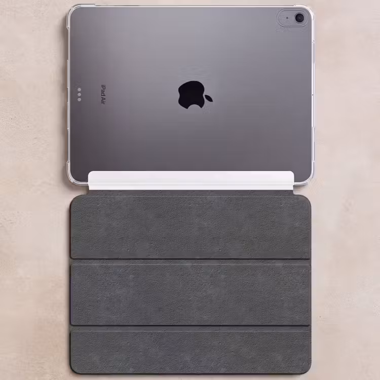 iPad hoes - Donkergrijs - Asfaltstructuur - Ruw — 6