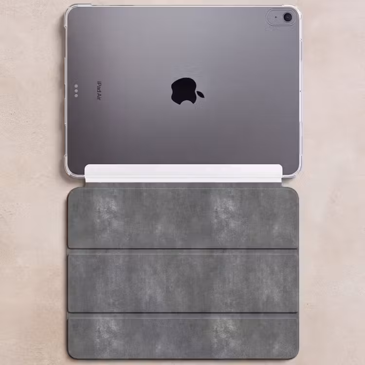 iPad hoes - Donkergrijs - Ruw - Beton — 6