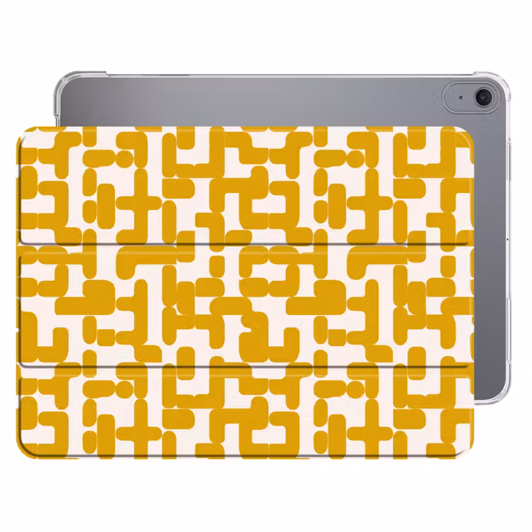 iPad hoes - Geel - Beige - Patroon — 1