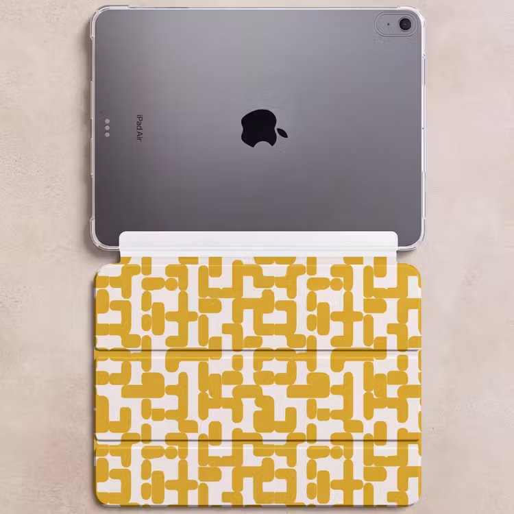 iPad hoes - Geel - Beige - Patroon — 6