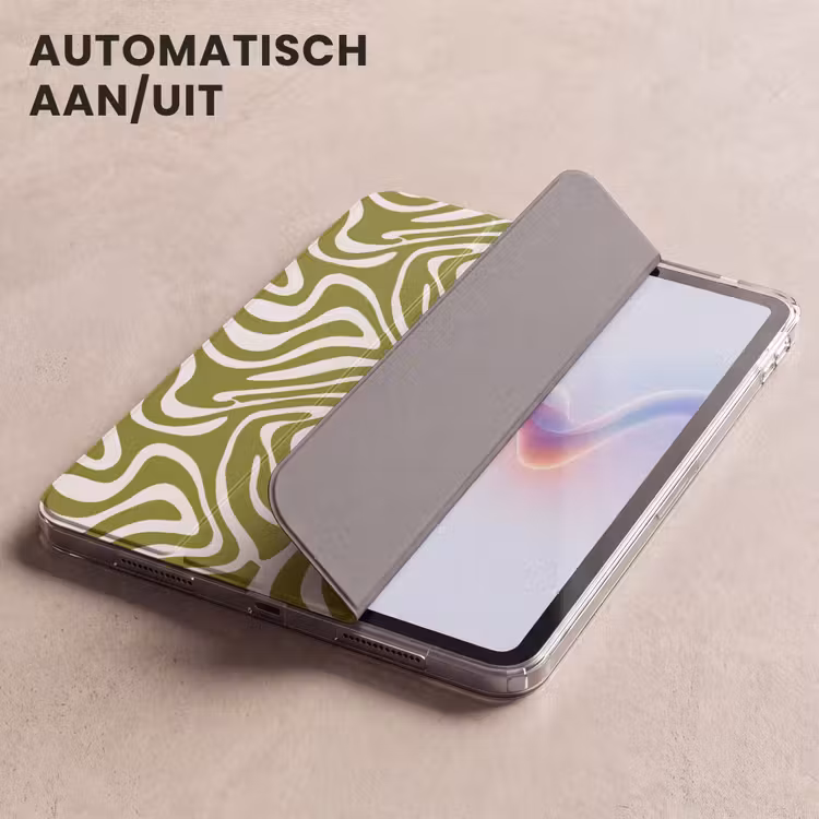 iPad hoes - Lijnpatroon - Groen - Organisch — 5