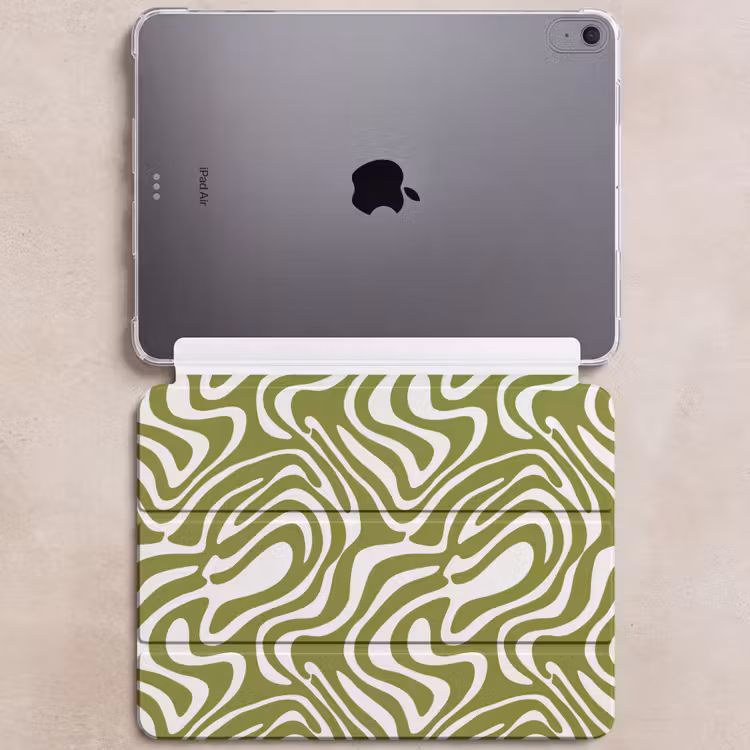 iPad hoes - Lijnpatroon - Groen - Organisch — 6