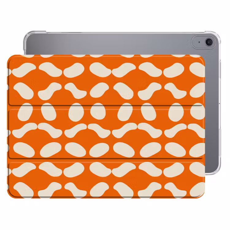 iPad hoes - Oranje - Organische vormen - Wit — 1
