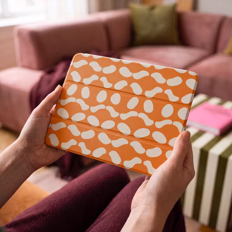 iPad hoes - Oranje - Organische vormen - Wit — 4