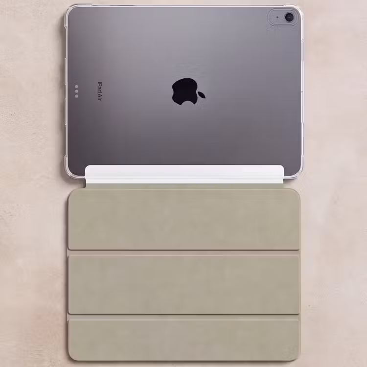 iPad hoes - Taupekleur - Gewolkt textuur - Natuurlijk — 6