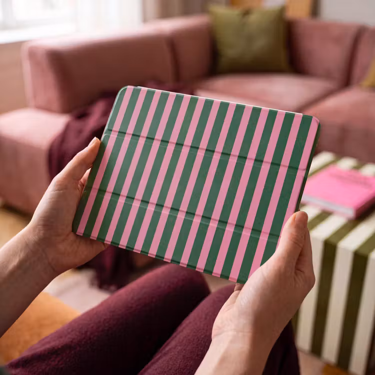 iPad hoes - Verticale strepen - Groen - Roze — 4