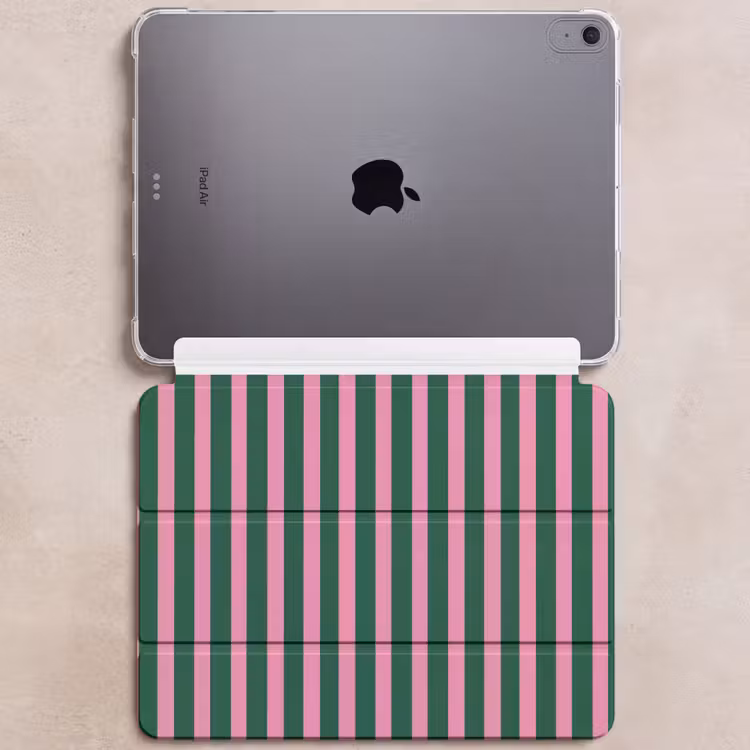 iPad hoes - Verticale strepen - Groen - Roze — 6