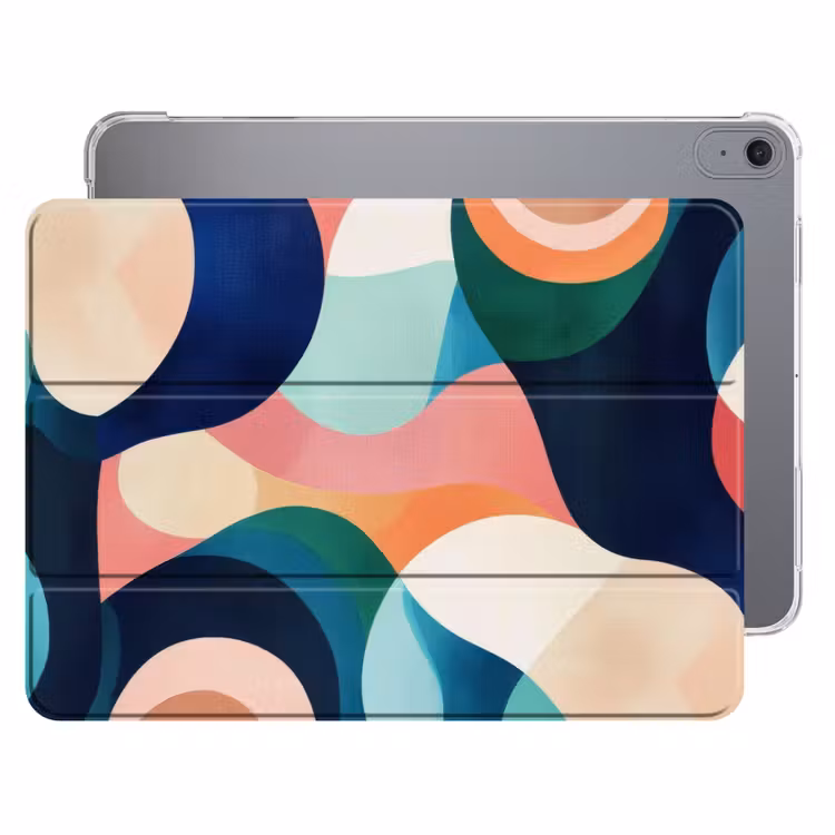 iPad hoes - Abstract - Blauw - Roze — 1