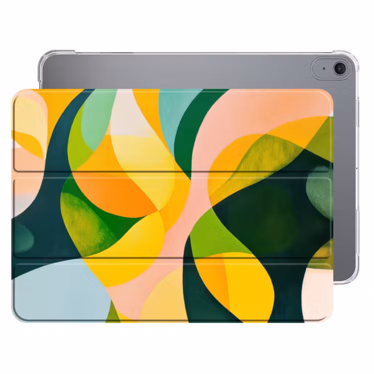 iPad hoes - Abstract - Geel - Roze - Groen — 1