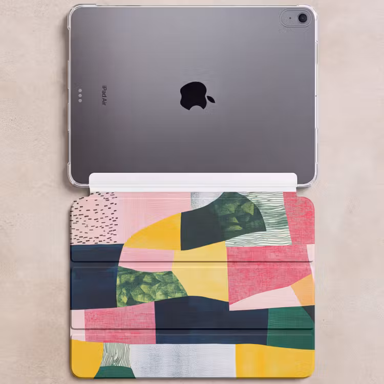 iPad hoes - Abstract - Roze - Lappen - Vormen - Geel — 6