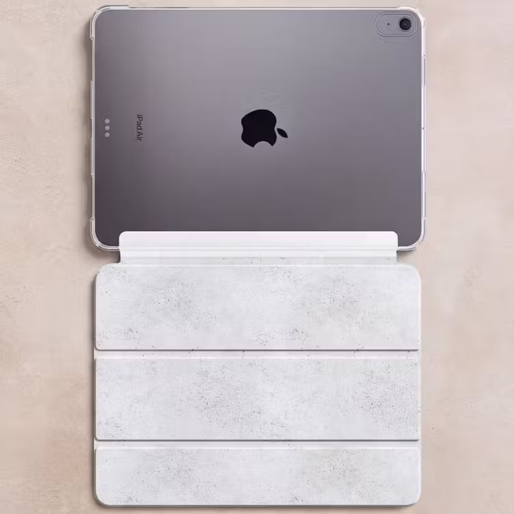 iPad hoes - Lichtgrijs - Betonstructuur - Subtiel — 6