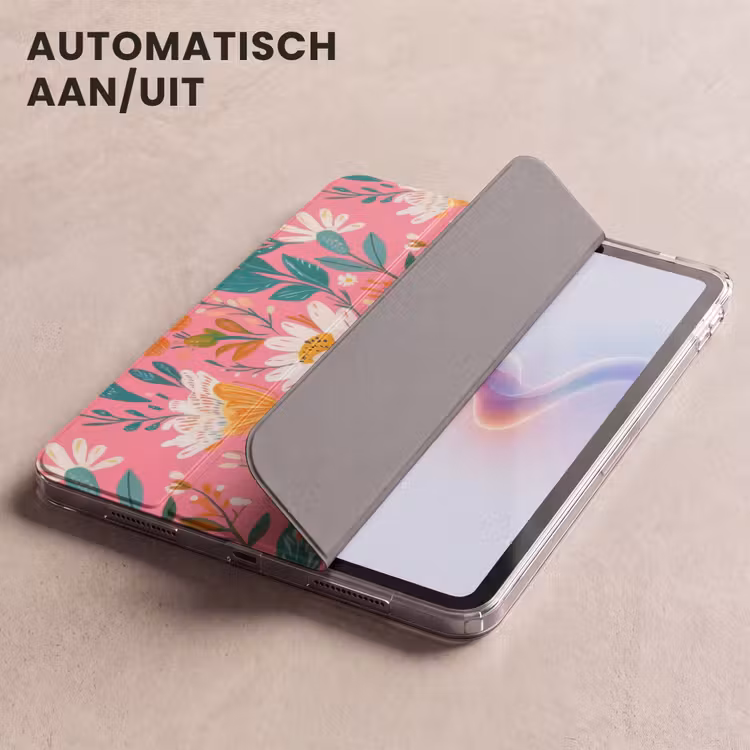 iPad hoes - Roze - Bloemen - Wit - Oranje — 5