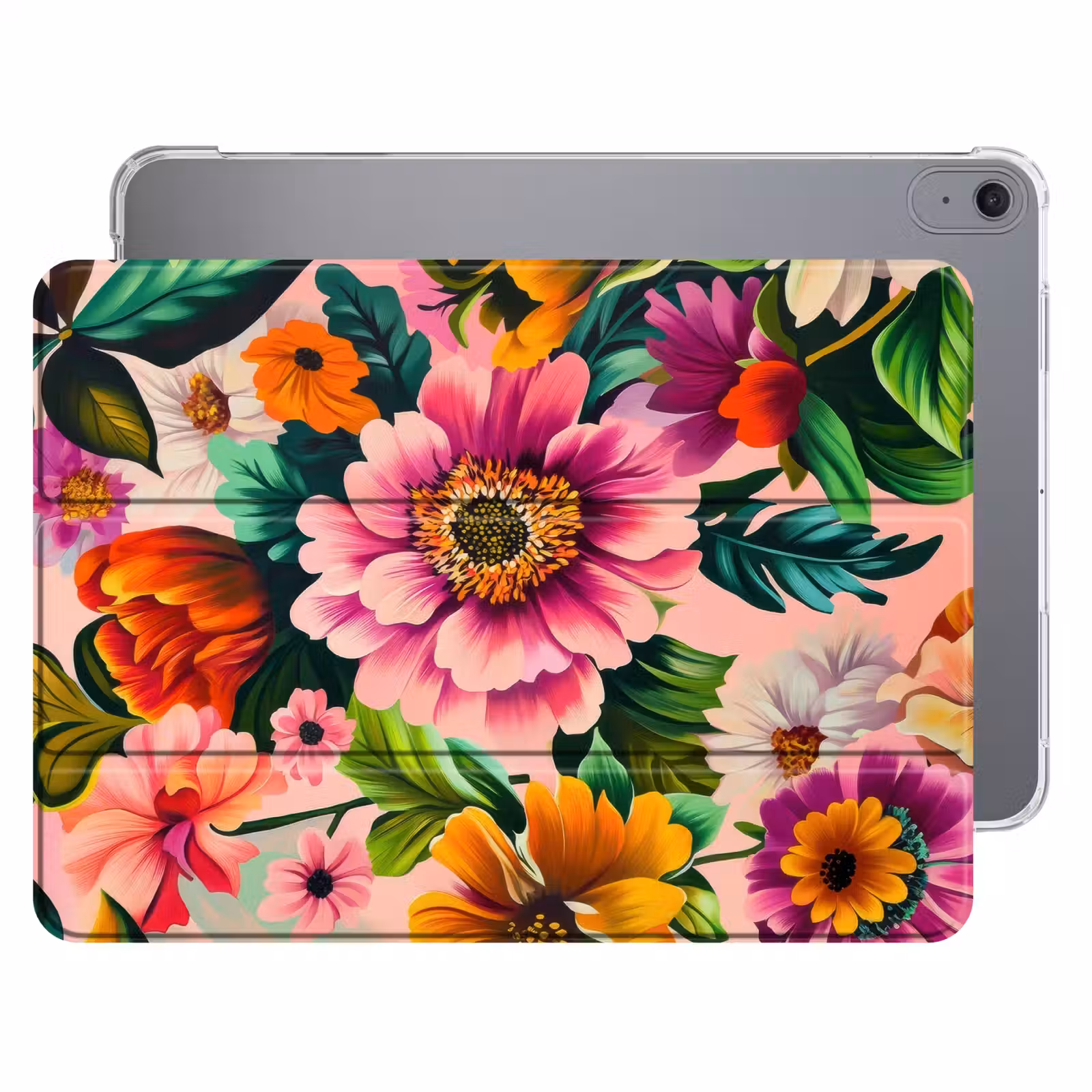 iPad hoes - Bloemen - Kleurrijk - Roze — 1
