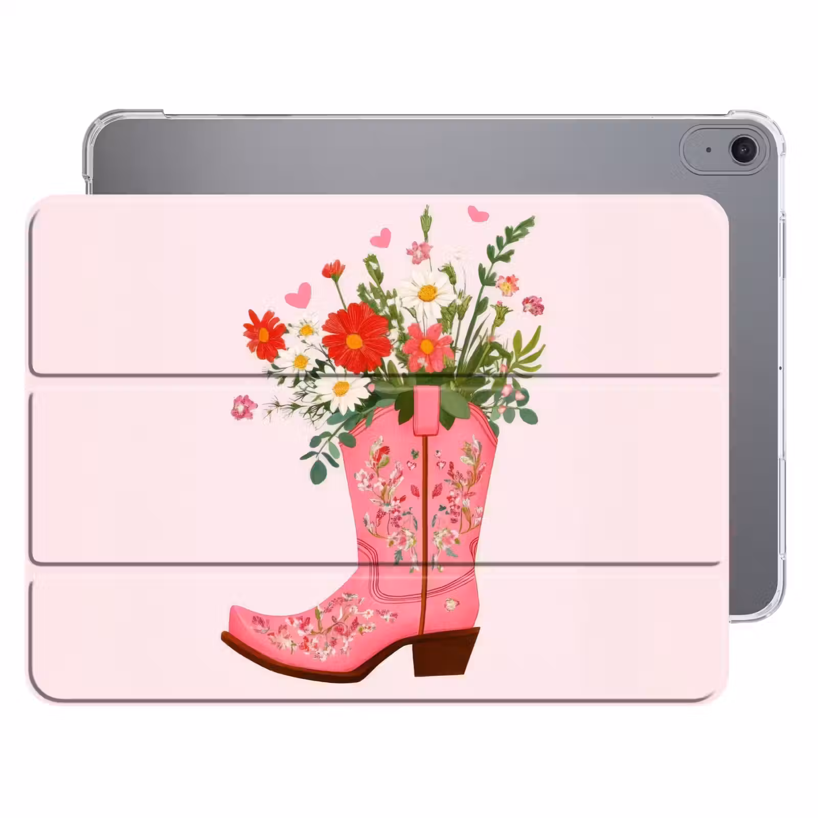 iPad hoes - Cowboylaarzen - Roze - Boeket - Bloemen — 1