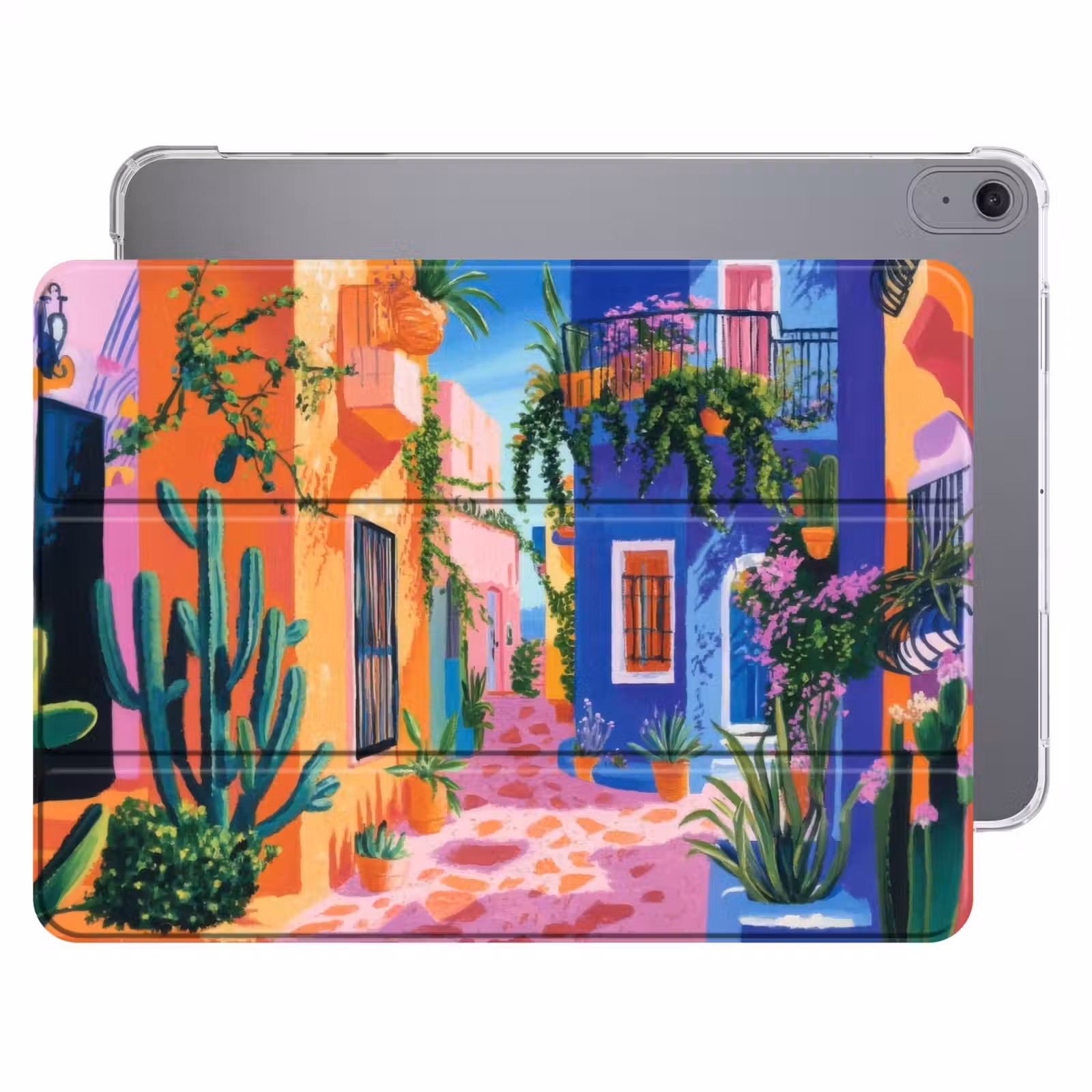 iPad hoes - Geel - Blauw - Oranje - Huis — 1