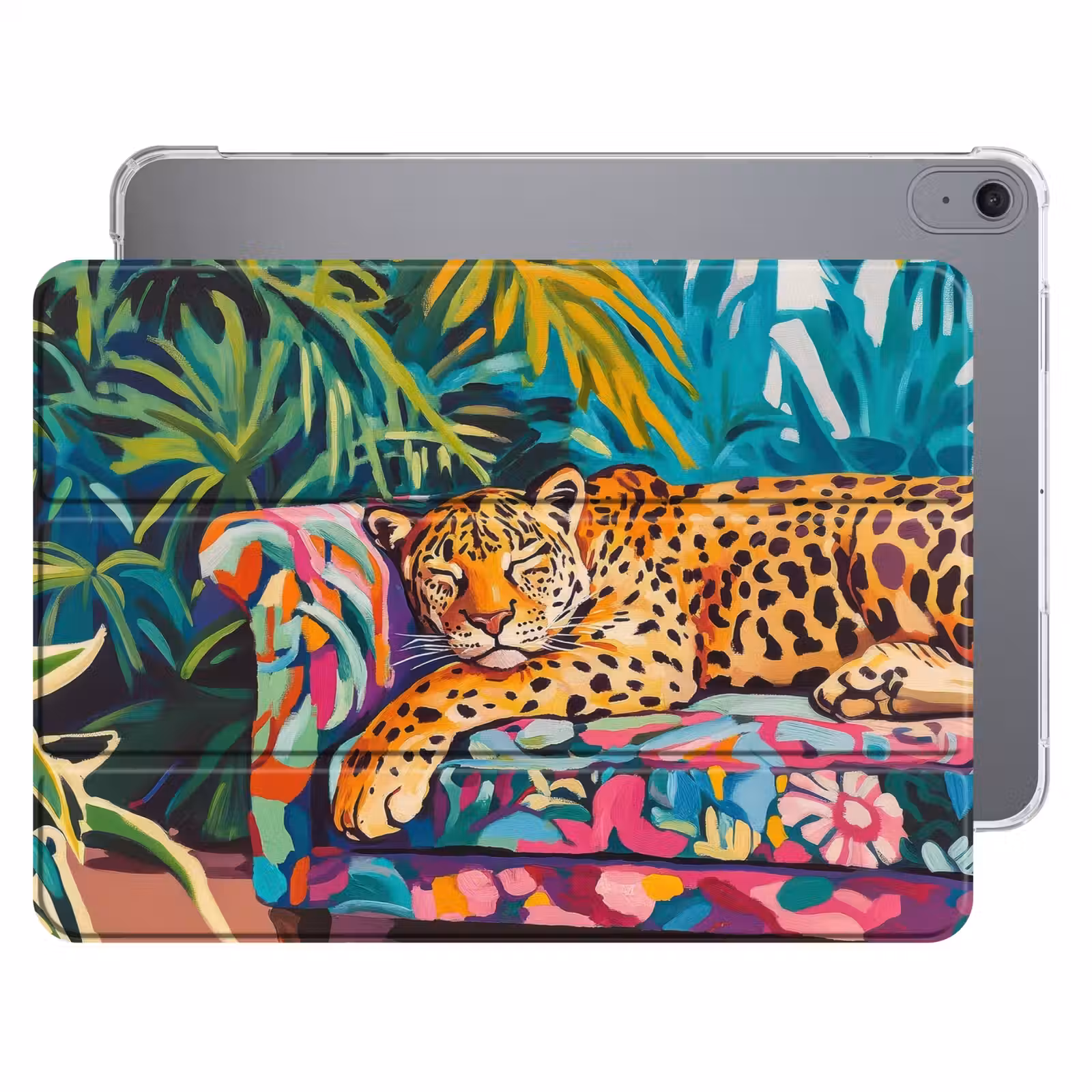 iPad hoes - Luipaard - Kleurrijk - Tropisch — 1