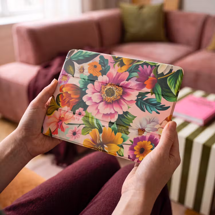 iPad hoes - Bloemen - Kleurrijk - Roze — 4