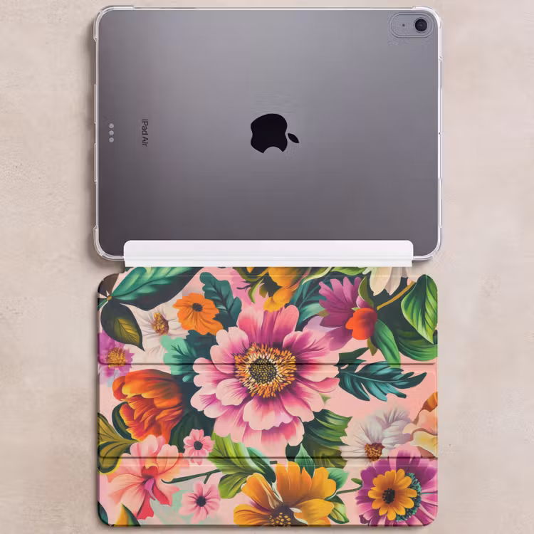 iPad hoes - Bloemen - Kleurrijk - Roze — 6