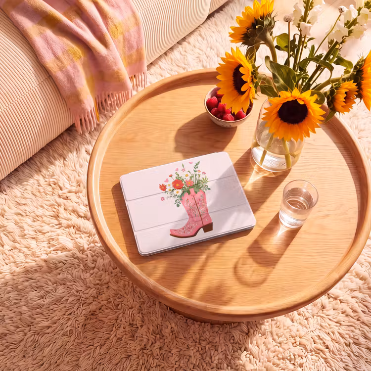 iPad hoes - Cowboylaarzen - Roze - Boeket - Bloemen — 2