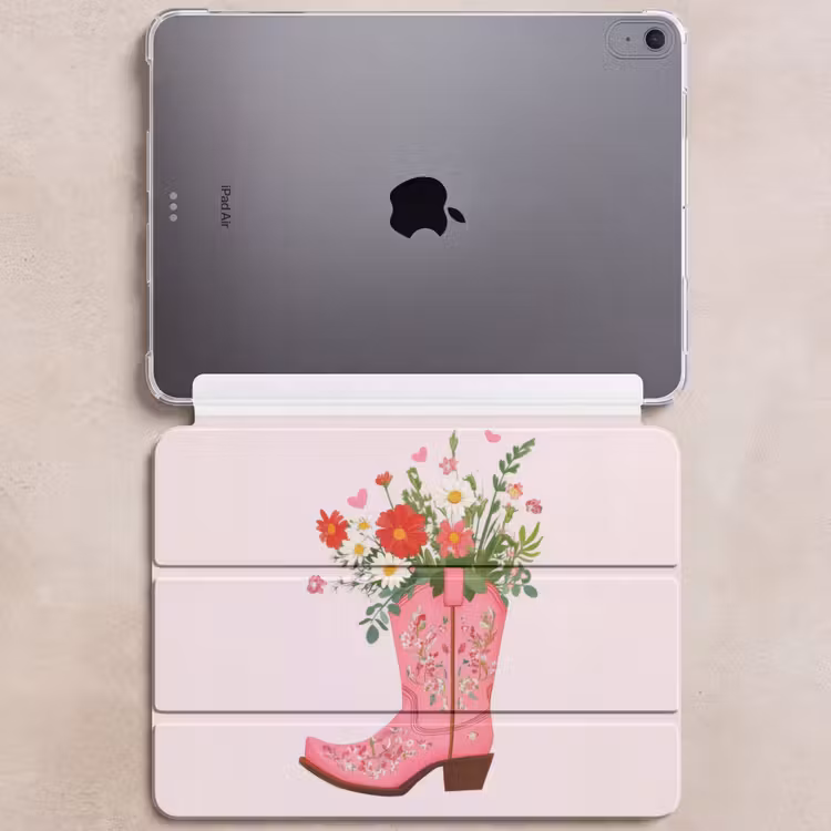 iPad hoes - Cowboylaarzen - Roze - Boeket - Bloemen — 6
