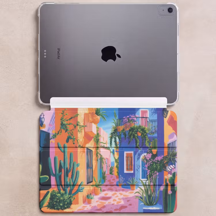 iPad hoes - Geel - Blauw - Oranje - Huis — 6