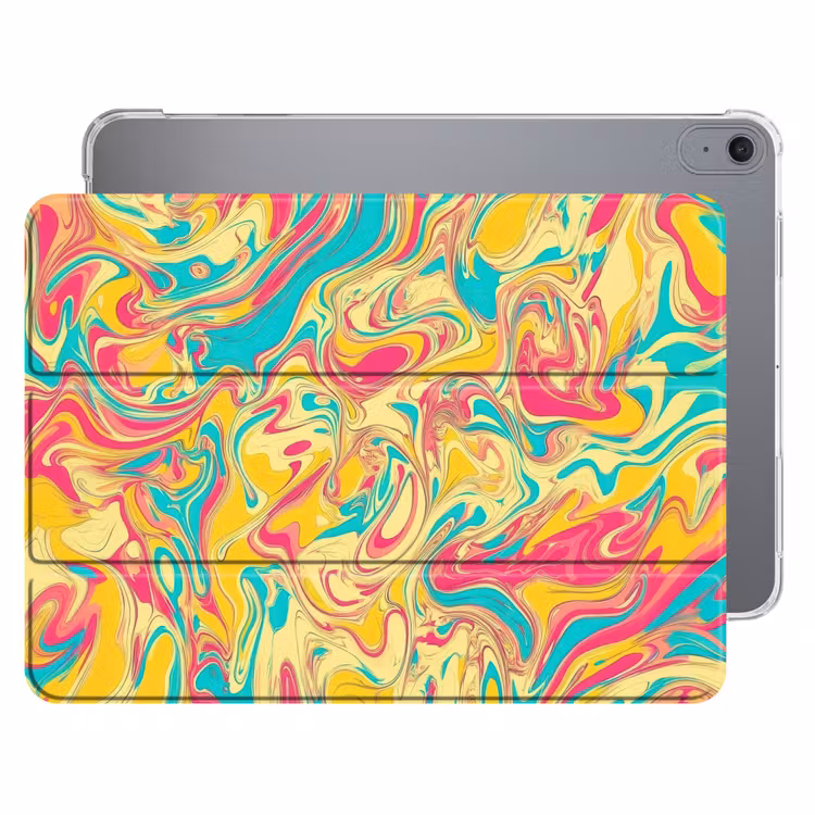 iPad hoes - Geel - Roze - Blauw - Retro — 1