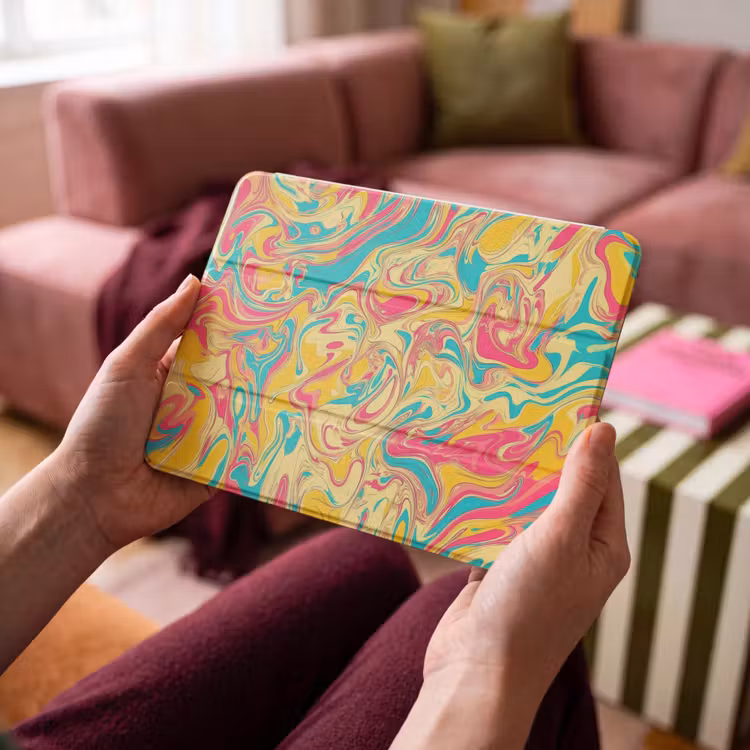 iPad hoes - Geel - Roze - Blauw - Retro — 4
