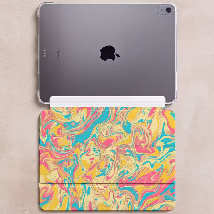 iPad hoes - Geel - Roze - Blauw - Retro — 6