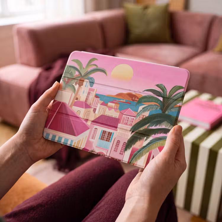 iPad hoes - Stad - Roze - Palmbomen — 4