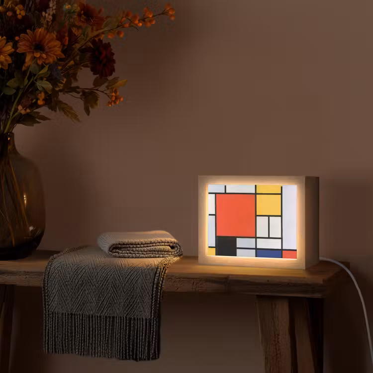 Lightbox - Wandlamp - Kunst - Mondriaan - Oude meesters - Compositie 2 — 4