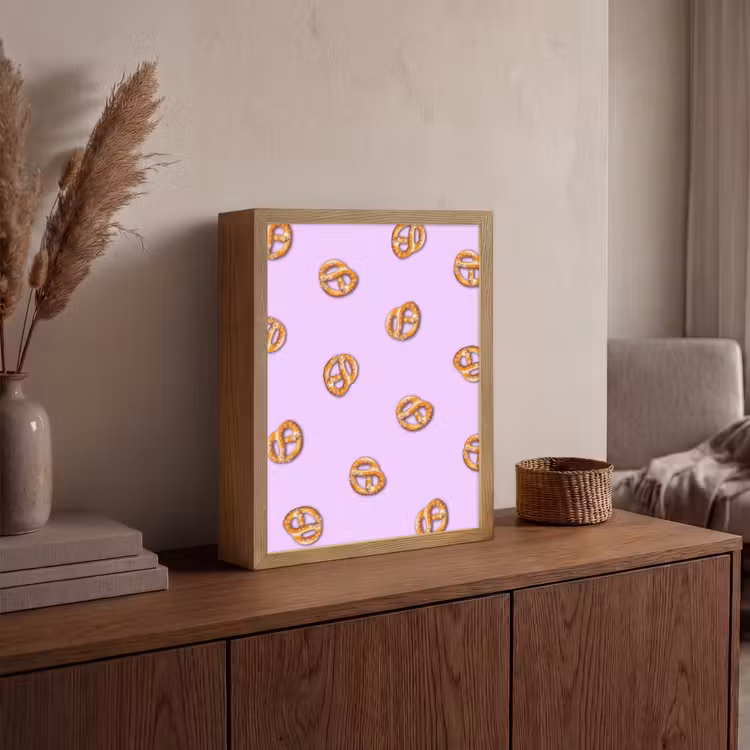Lightbox - Wandlamp - Pretzels - Eten - Paars — 4