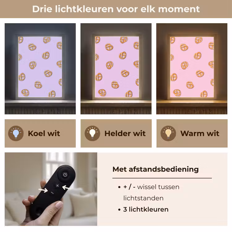 Lightbox - Wandlamp - Pretzels - Eten - Paars — 7
