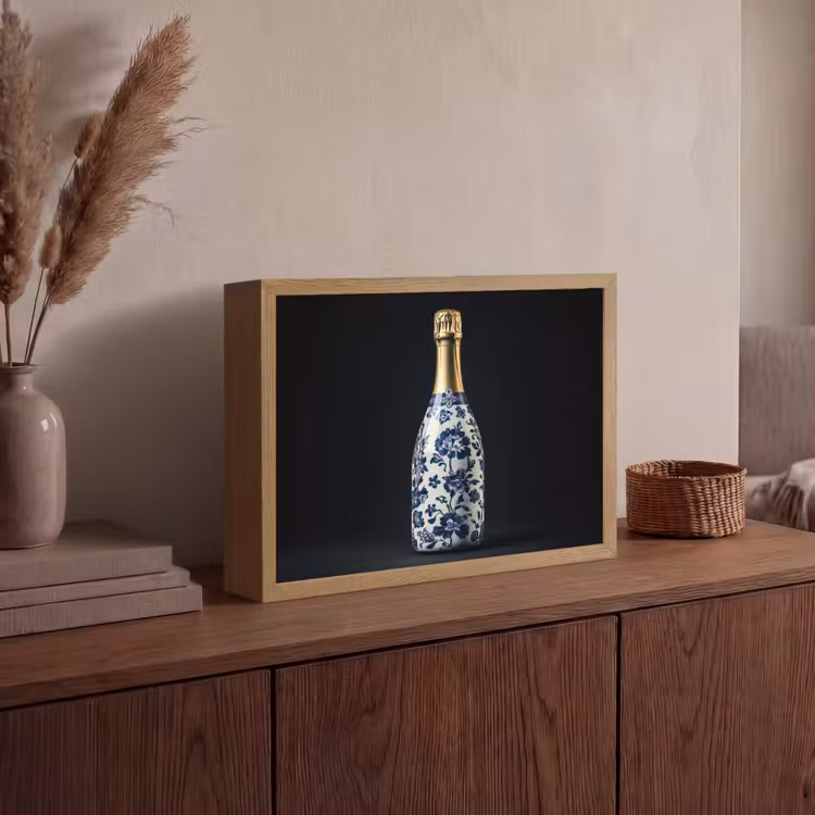 Lightbox - Wandlamp - Champagne - Bloemen - Goud - Chique — 4