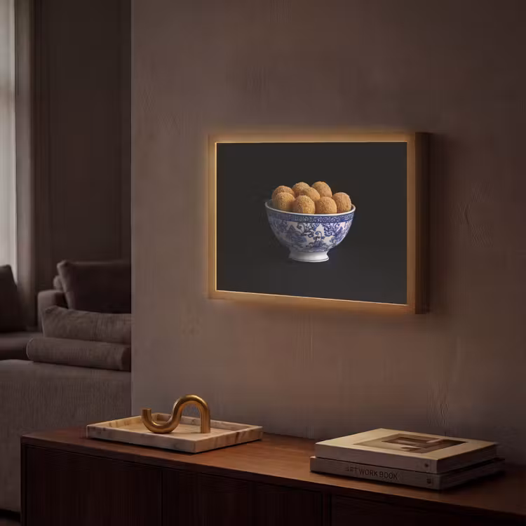Lightbox - Wandlamp - Delfts blauw - Bitterballen - Holland - Schaal — 2