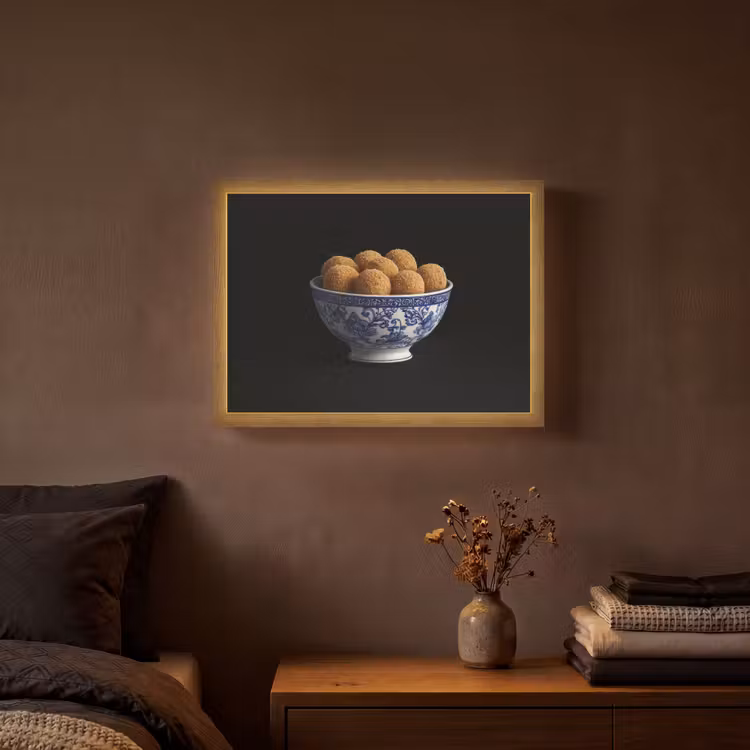 Lightbox - Wandlamp - Delfts blauw - Bitterballen - Holland - Schaal — 3