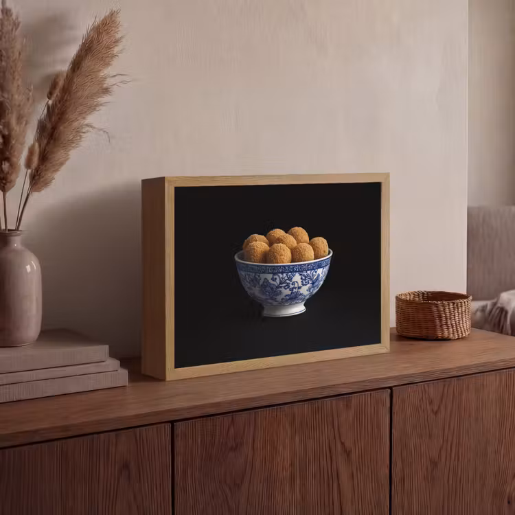 Lightbox - Wandlamp - Delfts blauw - Bitterballen - Holland - Schaal — 4