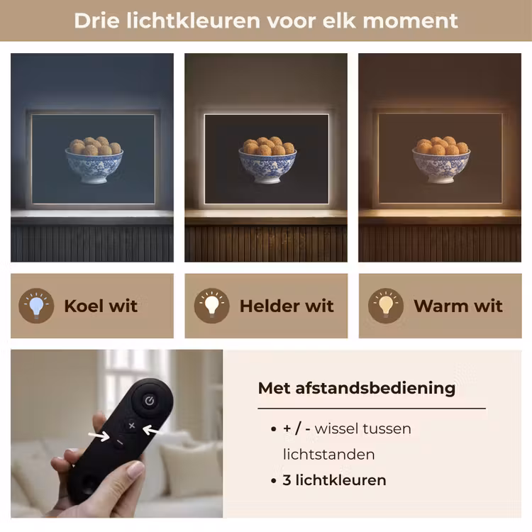 Lightbox - Wandlamp - Delfts blauw - Bitterballen - Holland - Schaal — 8