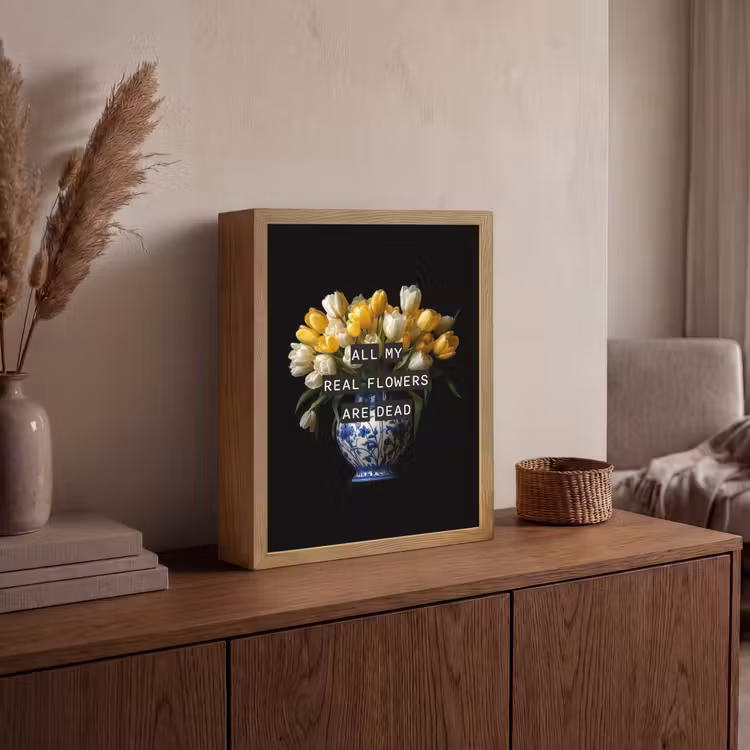 Lightbox - Wandlamp - Quotes - Bloem - Tulp - Geel — 4