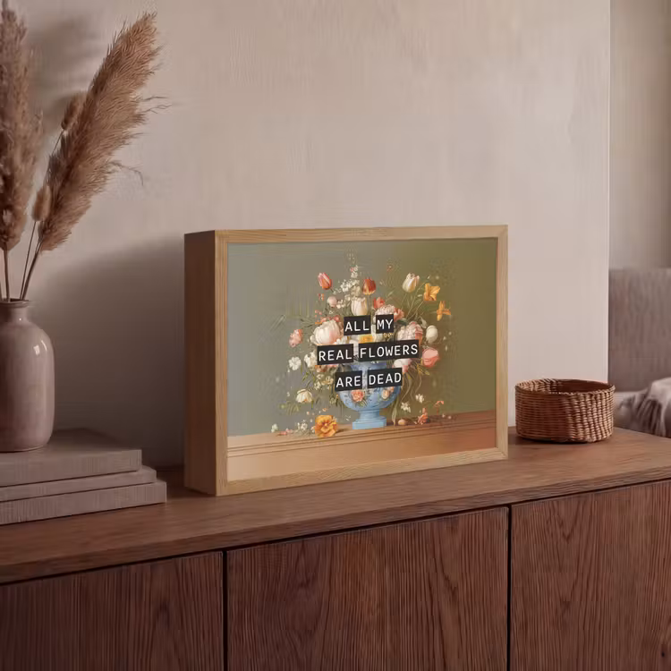 Lightbox - Wandlamp - Bloem - Quote - Vintage - Art — 4