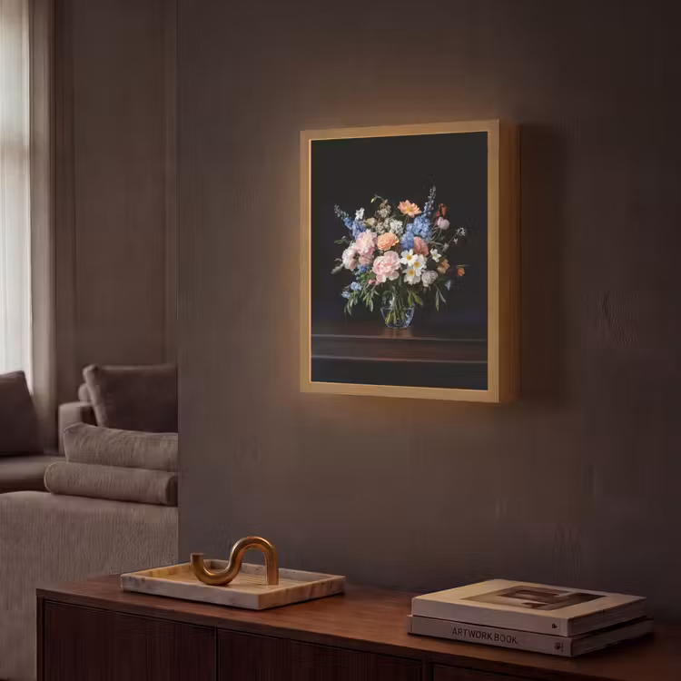 Lightbox - Wandlamp - Pastel - Bloemen - Glazen - Vaas — 2