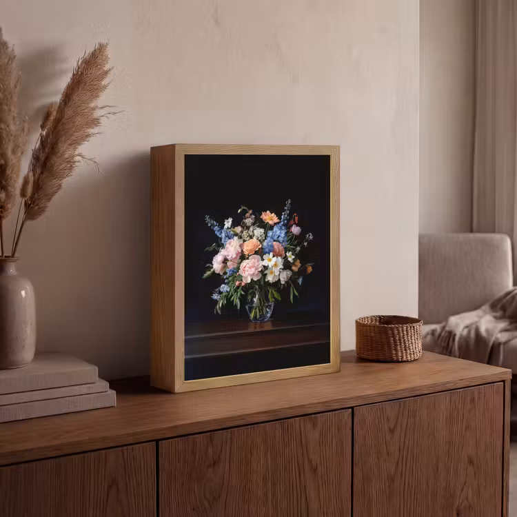 Lightbox - Wandlamp - Pastel - Bloemen - Glazen - Vaas — 4