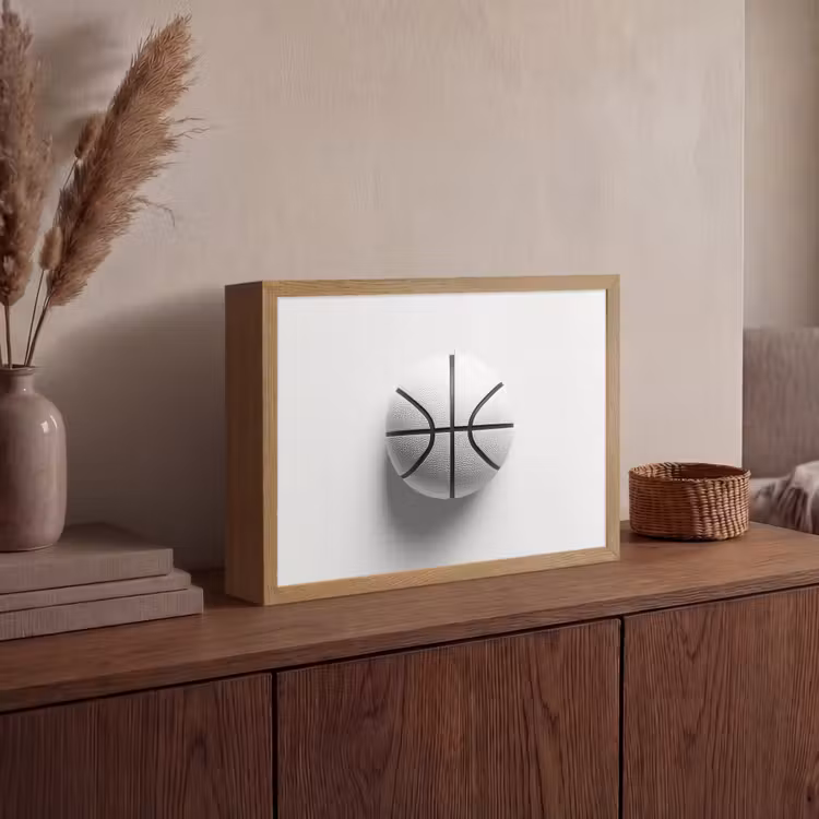 Lightbox - Wandlamp - Basketbal - Wit - Schaduw - Lijnen — 4