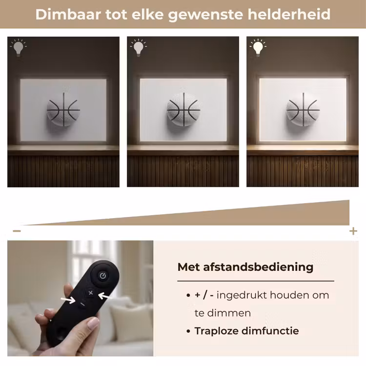 Lightbox - Wandlamp - Basketbal - Wit - Schaduw - Lijnen — 9