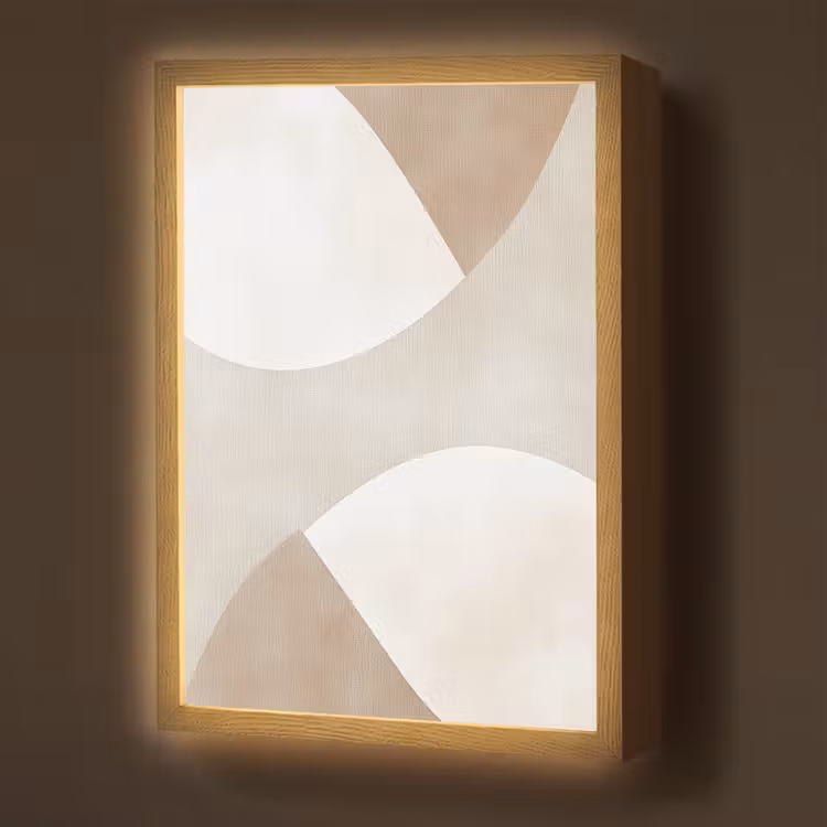 Lightbox - Wandlamp - Bruin - Japandi - Abstract — 1