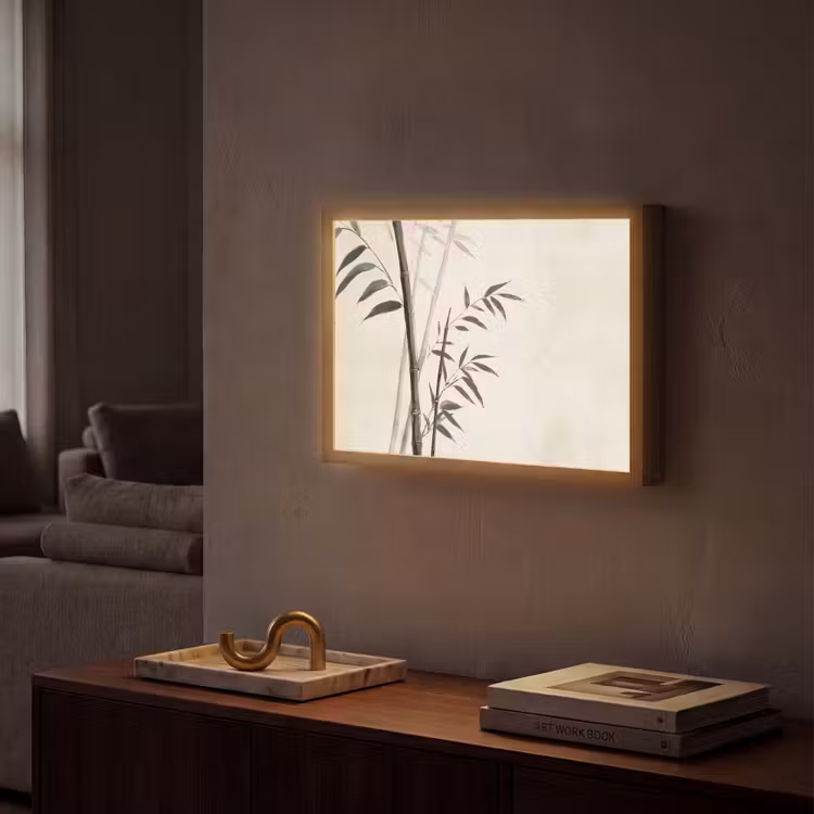 Lightbox - Wandlamp - Japandi - Bamboe - Beige — 2