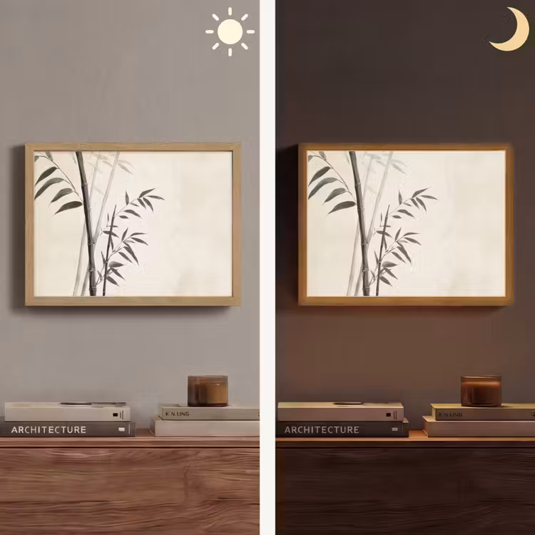 Lightbox - Wandlamp - Japandi - Bamboe - Beige — 6